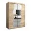 150 cm de large Armoire à portes coulissantes avec 2 portes | 5 casiers | 2 tringles à vêtements | Couleur: Chêne Sonoma Abbildung