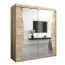 180 cm de large Armoire à portes coulissantes avec 2 portes | 10 casiers | 2 tringles à vêtements | Couleur: Chêne Sonoma  Abbildung