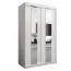 120 cm de large Armoire à portes coulissantes avec 5 casiers et 2 portes | Couleur: Blanc | Laminée Abbildung
