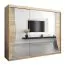 250 cm de large Armoire à portes coulissantes avec 10 casiers et 3 portes | Couleur: Chêne Sonoma | Laminée Abbildung