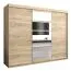 250 cm de large Armoire à portes coulissantes avec 3 portes | 10 casiers | 2 tringles à vêtements | Couleur: Chêne Sonoma  Abbildung