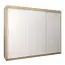 250 cm de large Armoire à portes coulissantes avec 3 portes | 10 casiers | 2 tringles à vêtements | Couleur: Chêne Sonoma / Blanc Abbildung