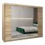 250 cm de large Armoire à portes coulissantes avec 3 portes | 10 casiers | 2 tringles à vêtements | Couleur: Chêne Sonoma Abbildung