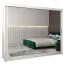 250 cm de large Armoire à portes coulissantes avec 3 portes | 10 casiers | 2 tringles à vêtements | Couleur: Blanc Abbildung
