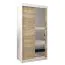 100 cm de large Armoire à portes coulissantes avec 2 portes | 5 casiers | 2 tringles à vêtements | Couleur : Chêne Sonoma / Blanc Abbildung