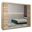 250 cm de large Armoire à portes coulissantes avec 10 casiers et 3 portes | Couleur: Chêne Sonoma | Laminée Abbildung