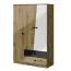 120 cm de large Armoire avec 3 portes, 6 casiers et 2 tiroirs | Couleur: Chêne | Profondeur: 50 cm Abbildung