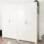 Grande 251 cm de large Armoire avec 4 portes | Couleur: Ivoire Abbildung