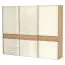 272 cm de large Armoire à portes coulissantes avec 3 portes | 9 casiers | 3 tringles à vêtements | Couleur: Beige Abbildung