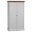 108 cm de large Armoire avec 2 portes | Couleur: Chêne / Blanc Abbildung