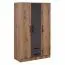 123 cm de large Armoire avec 3 portes, 6 casiers et 2 tiroirs | Couleur: Gris / Chêne | Profondeur: 53 cm Abbildung