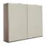 Grande Armoire | 2 portes coulissantes | 3 tiroirs | 10 casiers | avec 2 tringles à vêtements | 269 cm de large | Couleur: Chêne Abbildung