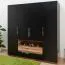 Armoire | 4 portes battantes | 2 tiroirs | 8 casiers | avec 2 tringles à vêtements | 210 cm de large | Couleur: Noix / Noir Abbildung