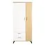 90 cm de large Armoire avec 2 portes, 6 casiers et 2 tiroirs | Couleur: Chêne / Blanc | Profondeur: 50 cm Abbildung