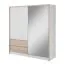 Armoire | 2 portes | 1 tringle à vêtements | 2 tiroirs | 6 compartiments | 5 étagères | 204 cm de large | MDF Abbildung