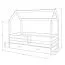80 x 160 cm Lit pour petits enfants avec barrière anti-chute | incl. espace de rangement / tiroir  | Bois massif: Pin | Laqué Naturel | incl. Sommier à lattes  Abbildung