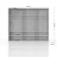 277 cm de large Armoire avec 6 portes | Couleur: Blanc Abbildung