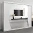 250 cm de large Armoire à portes coulissantes avec 10 casiers et 3 portes | Couleur: Blanc | Laminée Abbildung