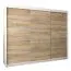 250 cm de large Armoire à portes coulissantes avec 3 portes | 10 casiers | 2 tringles à vêtements | Couleur: Chêne Sonoma / Blanc Abbildung