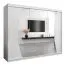 250 cm de large Armoire à portes coulissantes avec 10 casiers et 3 portes | Couleur: Blanc | Laminée Abbildung