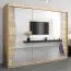 250 cm de large Armoire à portes coulissantes avec 10 casiers et 3 portes | Couleur: Chêne Sonoma | Laminée Abbildung