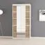 100 cm de large Armoire à portes coulissantes avec 2 portes | 5 casiers | 2 tringles à vêtements | Couleur : Chêne Sonoma / Blanc Abbildung