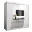 200 cm de large Armoire à portes coulissantes avec 10 casiers et 2 portes | Couleur: Blanc | Laminée Abbildung