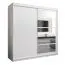 200 cm de large Armoire à portes coulissantes avec 2 portes | 10 casiers | 2 tringles à vêtements | Couleur: Blanc Abbildung
