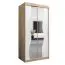 100 cm de large Armoire à portes coulissantes avec 2 portes | 5 casiers | 2 tringles à vêtements | Couleur : Chêne Sonoma / Blanc Abbildung