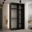 Armoire à portes coulissantes Mina noir/blanc | Grand volume de rangement | Finition laminée | 235,2 x 140 x 60 cm | Matériau robuste