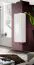 Elégant mur de salon Hompland 54, Couleur : Blanc - Dimensions : 170 x 320 x 40 cm (h x l x p), avec une vitrine suspendue