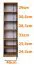 Bibliothèque Valbom 07, Couleur : Chêne Riviera / Blanc / Graphite - Dimensions : 188 x 51 x 40 cm (H x L x P), avec une porte