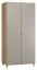 Armoire à portes battantes / armoire Nanez 13, couleur : chêne / gris - Dimensions : 195 x 93 x 57 cm (H x L x P)