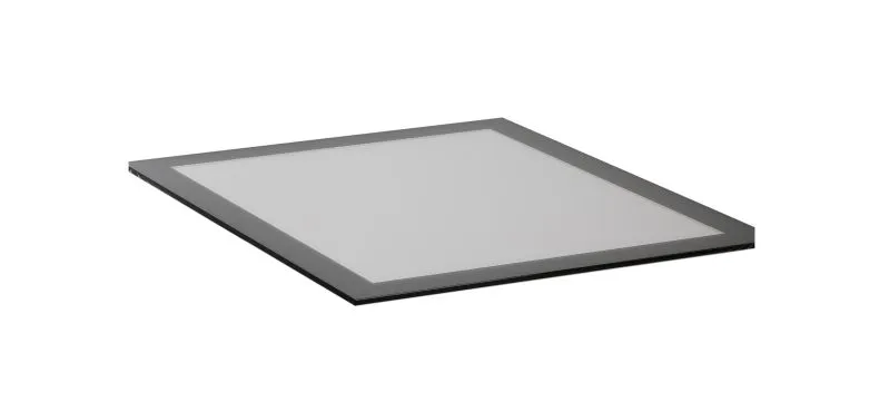 Étagère en verre / Couleur : Noir / dimensions : 48 x 55 x 0,6 cm