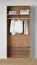 Armoire ouverte / 2 paniers à linge / Large / Couleur : Chêne Puccini / 1 compartiment / 1 tringle à vêtements / Design moderne / Dimensions : 103 x 55 x 234 cm / Pour dressing-room