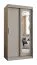 Armoire à portes coulissantes Bernina 04 | Cachemire | 1 mètre | Miroir intégré | 2 tringles | 5 casiers