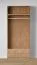 Armoire ouverte / Large / 2 tiroirs / Couleur : Chêne Puccini / 1 compartiment / 1 tringle à vêtements / Dimensions : 103 x 55 x 234 cm / Design simple