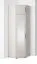 Armoire d'angle avec rehausse / Cachemire / 1 porte miroir / 2 tringles à vêtements / 2 variantes de pieds / 6 compartiments / Fonction Push-to-open / 43 x 38 x 225 cm / 1 porte