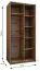 Penderie / Armoire à portes coulissantes / 2 portes coulissantes / 245,5 x 110 x 64 cm / 6 compartiments / 6 étagères / 2 tringles à vêtements / Couleur : Cachemire / Soft-Close