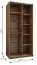 Penderie / Armoire à portes coulissantes / 6 étagères / 245,5 x 120 x 64 / 6 compartiments / 2 tringles à vêtements / Soft-Close / Couleur : Cachemire / 2 portes coulissantes