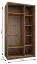 Penderie / Armoire à portes coulissantes / 245,5 x 130 x 64 cm / 2 tringles à vêtements / 6 étagères / 6 compartiments / 2 portes coulissantes / Couleur : Noir / Soft-Close