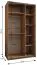 Penderie / Armoire à portes coulissantes / 245,5 x 140 x 64 cm / 2 tringles à vêtements / 2 portes coulissantes / 6 compartiments / 6 étagères / Couleur : Chêne Artisan