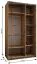 Penderie / Armoire à portes coulissantes / 245,5 x 140 x 64 cm / 2 tringles à vêtements / 2 portes coulissantes / 6 compartiments / 6 étagères / Couleur : Chêne Artisan