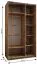 Armoire à portes coulissantes / Penderie / 6 compartiments / 245,5 x 140 x 64 cm / 2 tringles à vêtements / 2 portes coulissantes / 6 étagères / Soft-Close / Couleur : Blanc