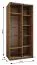 Penderie / Armoire à portes coulissantes / 6 étagères / 6 compartiments / 2 tringles à vêtements / 245,5 x 100 x 64 cm / 2 portes coulissantes / Couleur : Noir / Soft-Close