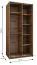Penderie / Armoire à portes coulissantes / 245,5 x 100 x 64 cm / Couleur : Cachemire / 6 compartiments / 6 étagères / 2 tringles à vêtements / 2 portes coulissantes / Soft-Close