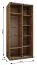 Penderie / Armoire à portes coulissantes / Soft-Close / 2 tringles à vêtements / 245,5 x 120 x 64 cm / 2 portes coulissantes / 6 étagères / Couleur : Chêne Artisan