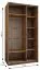 Penderie / Armoire à portes coulissantes / 245,5 x 120 x 64 cm / 2 tringles à vêtements / 2 portes coulissantes / 6 étagères / 6 compartiments / Couleur : Chêne Artisan / Soft-Close