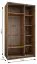 Armoire à portes coulissantes / Penderie / 245,5 x 120 x 64 cm/ 2 tringles à vêtements / 2 portes coulissantes / ABS protection des bords / 6 compartiments / Couleur : Blanc / Soft-Close