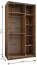 Penderie / Armoire à portes coulissantes / 245,5 x 140 x 64 cm / Couleur : Cachemire /6 compartiments / 2 tringles à vêtements / 2 portes coulissantes / Soft-Close / Miroir